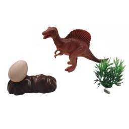 Dinosaurio con accesorios 18 x 16 cm
