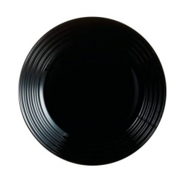 Plato postre Harena negro - Luminarc 19 cm