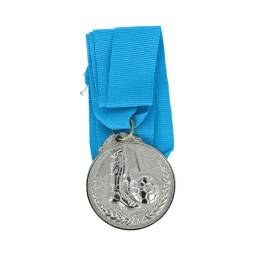 Medalla plateada con cinta 5 cm
