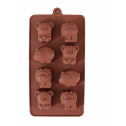 Molde de silicona para chocolate animales 21 x 10 cm