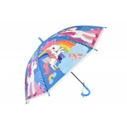 Paraguas infantil unicornio 80cm.