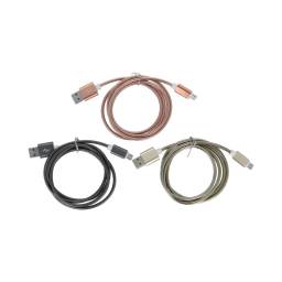Cable USB resistente de colores 1m
