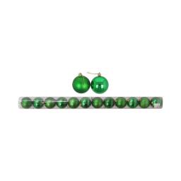 Bolas de navidad verde x 12 unidades 7 cm 
