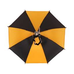 Paraguas sombrero amarillo y negro 55 cm