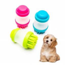 Cepillo de limpieza para mascotas de silicona 11 x 6.5 cm