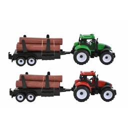 Tractor con troncos 30 x 8 cm