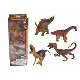 Set de dinosaurios x 4 unidades 32 x 12 cm
