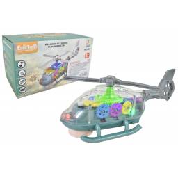 Helicptero de engranaje con luz y sonido 18 x 10 x 10 cm
