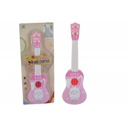 Guitarra de juguete rosada 36 x 12 cm