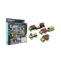 Mini camiones en caja x 3 unidades 16 cm