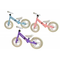 Bicicleta sin pedales colores pastel 75x50cm.