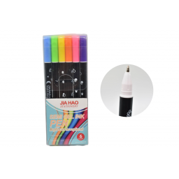 Bolgrafo lapicera semi gel recargable 0.7mm x6 colores
