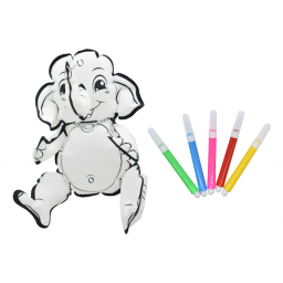 Inflable de elefante para colorear 24x11cm