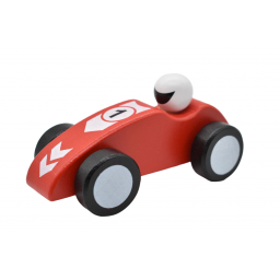 Auto rojo de madera 14x7x7cm
