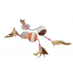 Pelota de juguete con pluma para mascota 40cm