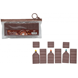 Mini resaltadores con formas de chocolates x6 unidades 