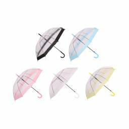 Paraguas transparente 95cm.