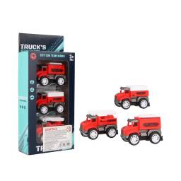 Set infantil camiones de bombero mini x 3 unidades