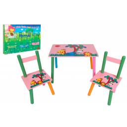 Set de mesa con sillas infantil con diseo